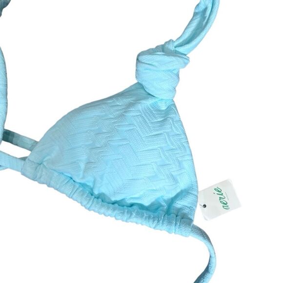 Aerie halter bikini top Light Blue tie knot size Small - Picture 6 of 9